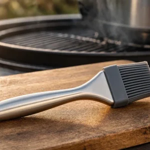 Professional Stainless Steel BBQ Basting Brush Silicone Bristles Heat Resistant Grill Sauce Cooking Brush