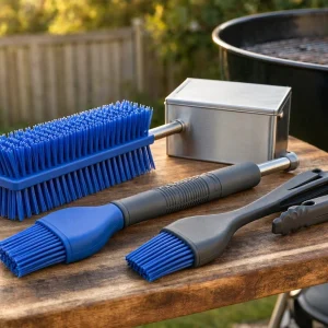 Sturdy Silicone Grill Brush Non Slip Grip Pastry Basting Brush Smoker Grilling Accessories Kit