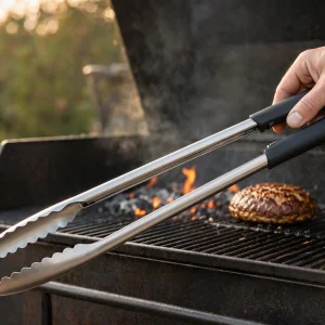 Premium Barbecue Grilling Tongs Extra Long Metal Cooking Tongs Kitchen Outdoor Cooking