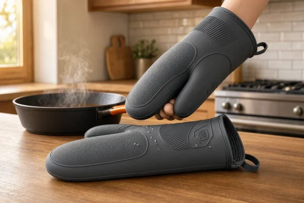 30 Commercial Grade Silicone Oven Mitts Heat Resistant Kitchen Cooking Gloves Waterproof Long Grilling Mitts